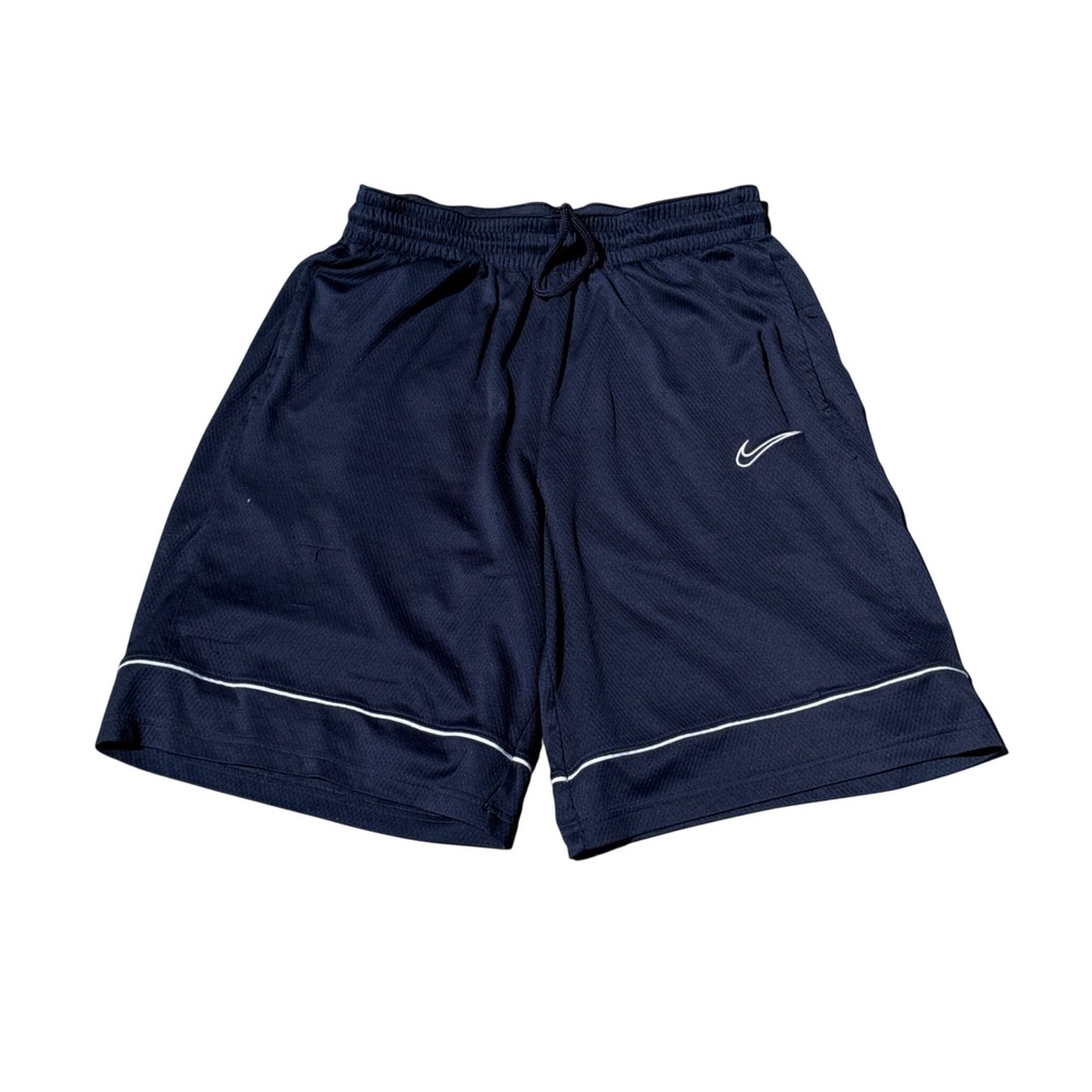Nike Basketball Shorts Mens Large Navy Blue Excellent Dri-FIT Mesh Athletic